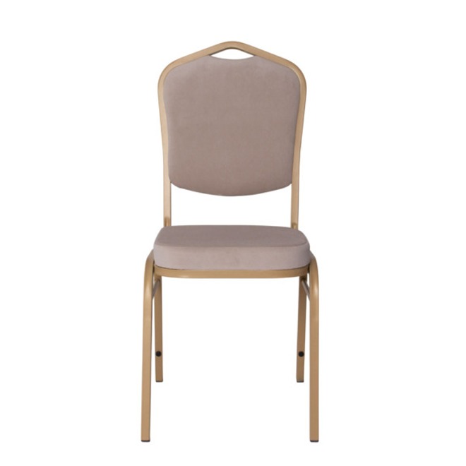Стул Хит 20, велюр бежевый Реми 14, каркас золото муар