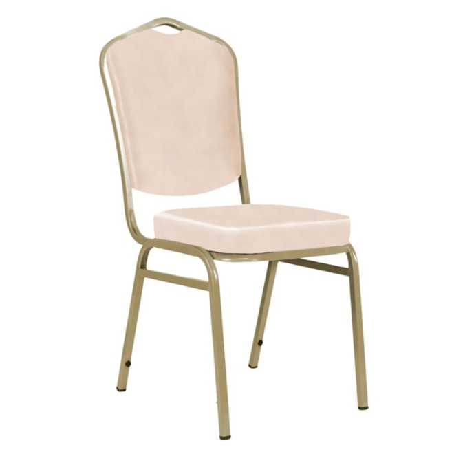 Стул Хит 20мм, кожзам Nitro Cream, каркас шампань