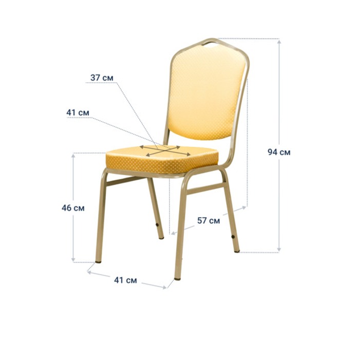 Стул Хит 20мм, жаккард корона бежевая, каркас шампань