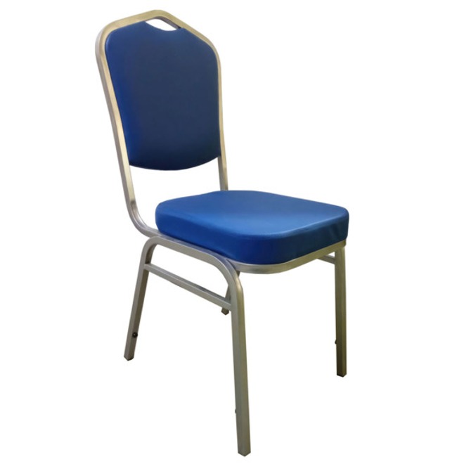 Стул Хит 20, кожзам Blue, ПП, каркас серебро